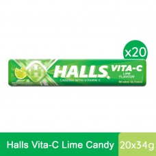 Halls Stick Vita-C Lime Mint Candy (34g x 20)